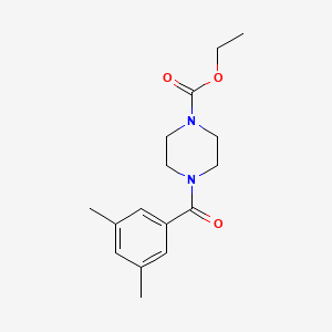 molecular formula C16H22N2O3 B5832369 ethyl 4-(3,5-dimethylbenzoyl)-1-piperazinecarboxylate 