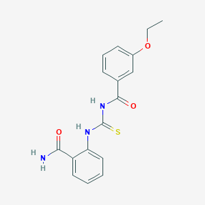 molecular formula C17H17N3O3S B5832392 2-({[(3-ethoxybenzoyl)amino]carbonothioyl}amino)benzamide 