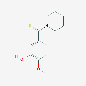 molecular formula C13H17NO2S B5832407 2-methoxy-5-(1-piperidinylcarbonothioyl)phenol 