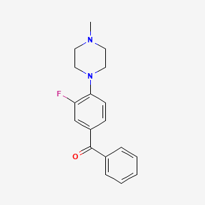 molecular formula C18H19FN2O B5832420 [3-fluoro-4-(4-methyl-1-piperazinyl)phenyl](phenyl)methanone 