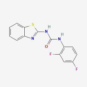 molecular formula C14H9F2N3OS B5832425 N-1,3-benzothiazol-2-yl-N'-(2,4-difluorophenyl)urea 