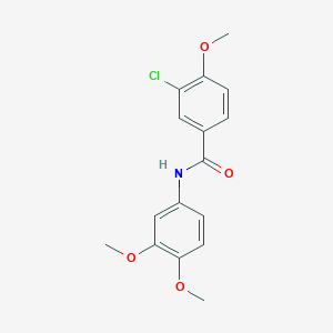 molecular formula C16H16ClNO4 B5832441 3-chloro-N-(3,4-dimethoxyphenyl)-4-methoxybenzamide 