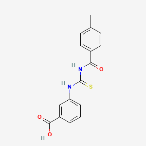 3-({[(4-methylbenzoyl)amino]carbonothioyl}amino)benzoic acid