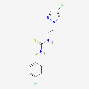molecular formula C13H14Cl2N4S B5832444 N-(4-chlorobenzyl)-N'-[2-(4-chloro-1H-pyrazol-1-yl)ethyl]thiourea 