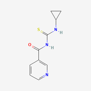molecular formula C10H11N3OS B5832459 N-[(cyclopropylamino)carbonothioyl]nicotinamide 