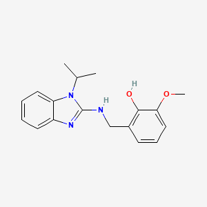 molecular formula C18H21N3O2 B5832483 2-{[(1-isopropyl-1H-benzimidazol-2-yl)amino]methyl}-6-methoxyphenol 