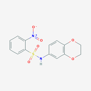 N-(2,3-dihydro-1,4-benzodioxin-6-yl)-2-nitrobenzenesulfonamide