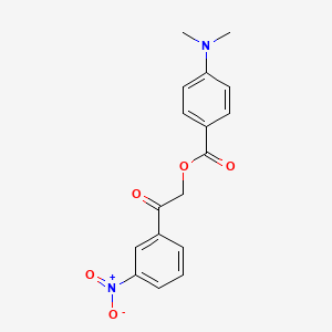 molecular formula C17H16N2O5 B5832510 2-(3-nitrophenyl)-2-oxoethyl 4-(dimethylamino)benzoate 