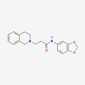 N-1,3-benzodioxol-5-yl-3-(3,4-dihydro-2(1H)-isoquinolinyl)propanamide