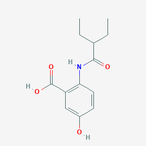 molecular formula C13H17NO4 B5832525 2-[(2-ethylbutanoyl)amino]-5-hydroxybenzoic acid 