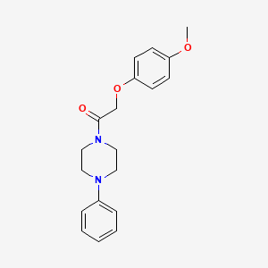 molecular formula C19H22N2O3 B5832533 1-[(4-methoxyphenoxy)acetyl]-4-phenylpiperazine 