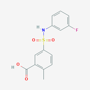 5-{[(3-fluorophenyl)amino]sulfonyl}-2-methylbenzoic acid