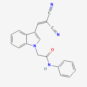 2-[3-(2,2-dicyanovinyl)-1H-indol-1-yl]-N-phenylacetamide