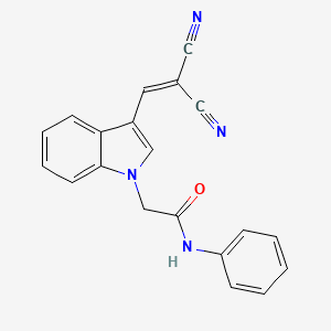 molecular formula C20H14N4O B5832581 2-[3-(2,2-dicyanovinyl)-1H-indol-1-yl]-N-phenylacetamide 