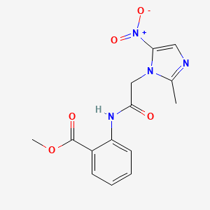 methyl 2-{[(2-methyl-5-nitro-1H-imidazol-1-yl)acetyl]amino}benzoate