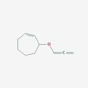 molecular formula C10H14O B058326 3-(1,2-Propadienyloxy)cycloheptene CAS No. 118616-35-6