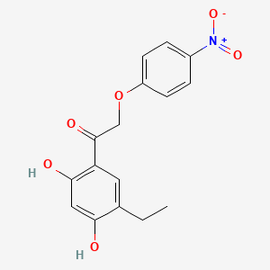 molecular formula C16H15NO6 B5832608 1-(5-ethyl-2,4-dihydroxyphenyl)-2-(4-nitrophenoxy)ethanone 