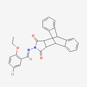 17-[(5-chloro-2-ethoxybenzylidene)amino]-17-azapentacyclo[6.6.5.0~2,7~.0~9,14~.0~15,19~]nonadeca-2,4,6,9,11,13-hexaene-16,18-dione