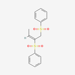 molecular formula C16H16O4S2 B5832615 1,1'-(2-butene-1,2-diyldisulfonyl)dibenzene 
