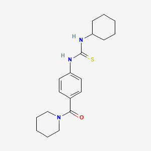 molecular formula C19H27N3OS B5832645 N-cyclohexyl-N'-[4-(1-piperidinylcarbonyl)phenyl]thiourea 