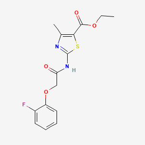 molecular formula C15H15FN2O4S B5832653 ethyl 2-{[(2-fluorophenoxy)acetyl]amino}-4-methyl-1,3-thiazole-5-carboxylate 