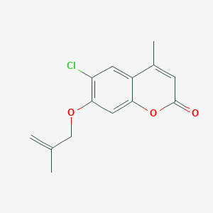 molecular formula C14H13ClO3 B5832654 6-chloro-4-methyl-7-[(2-methyl-2-propen-1-yl)oxy]-2H-chromen-2-one 