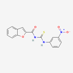 N-{[(3-nitrophenyl)amino]carbonothioyl}-1-benzofuran-2-carboxamide