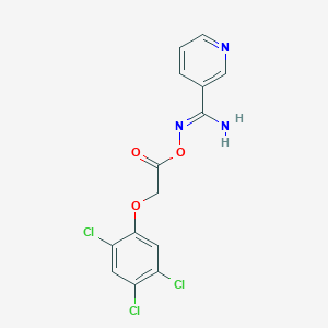 N'-{[2-(2,4,5-trichlorophenoxy)acetyl]oxy}-3-pyridinecarboximidamide