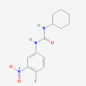 molecular formula C13H16FN3O3 B5832685 N-cyclohexyl-N'-(4-fluoro-3-nitrophenyl)urea 