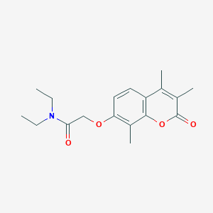 molecular formula C18H23NO4 B5832694 N,N-diethyl-2-[(3,4,8-trimethyl-2-oxo-2H-chromen-7-yl)oxy]acetamide 