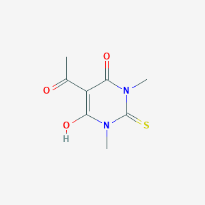 molecular formula C8H10N2O3S B5832710 5-acetyl-6-hydroxy-1,3-dimethyl-2-thioxo-2,3-dihydro-4(1H)-pyrimidinone 