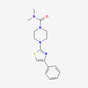 molecular formula C16H20N4OS B5832730 N,N-dimethyl-4-(4-phenyl-1,3-thiazol-2-yl)-1-piperazinecarboxamide 
