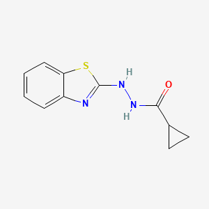 molecular formula C11H11N3OS B5832757 N'-1,3-benzothiazol-2-ylcyclopropanecarbohydrazide 