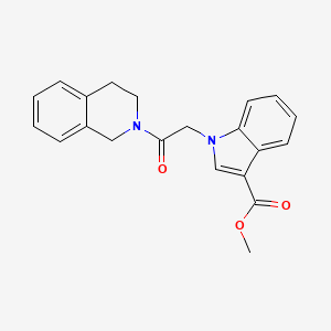 molecular formula C21H20N2O3 B5832763 methyl 1-[2-(3,4-dihydro-2(1H)-isoquinolinyl)-2-oxoethyl]-1H-indole-3-carboxylate 