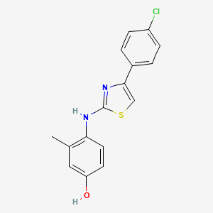 4-{[4-(4-chlorophenyl)-1,3-thiazol-2-yl]amino}-3-methylphenol