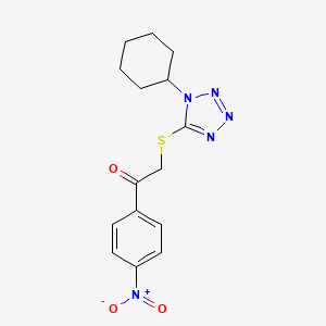 2-[(1-cyclohexyl-1H-tetrazol-5-yl)thio]-1-(4-nitrophenyl)ethanone