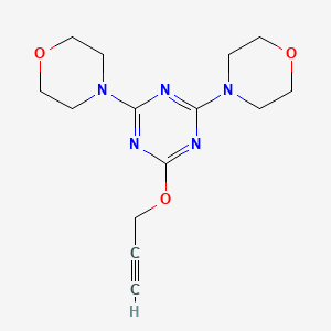 molecular formula C14H19N5O3 B5832803 2,4-dimorpholin-4-yl-6-(prop-2-yn-1-yloxy)-1,3,5-triazine 