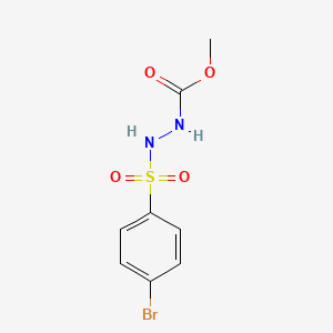 molecular formula C8H9BrN2O4S B5832822 methyl 2-[(4-bromophenyl)sulfonyl]hydrazinecarboxylate 