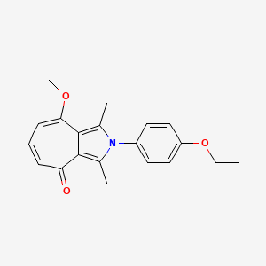 molecular formula C20H21NO3 B5832875 2-(4-ethoxyphenyl)-8-methoxy-1,3-dimethylcyclohepta[c]pyrrol-4(2H)-one 