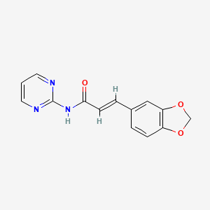 3-(1,3-benzodioxol-5-yl)-N-2-pyrimidinylacrylamide