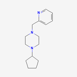molecular formula C15H23N3 B5832924 1-cyclopentyl-4-(2-pyridinylmethyl)piperazine 