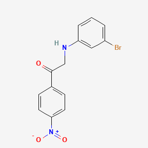 molecular formula C14H11BrN2O3 B5832930 2-[(3-bromophenyl)amino]-1-(4-nitrophenyl)ethanone 