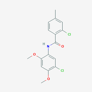 molecular formula C16H15Cl2NO3 B5832937 2-chloro-N-(5-chloro-2,4-dimethoxyphenyl)-4-methylbenzamide CAS No. 6634-91-9