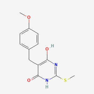 molecular formula C13H14N2O3S B5832939 6-hydroxy-5-(4-methoxybenzyl)-2-(methylthio)-4(1H)-pyrimidinone 