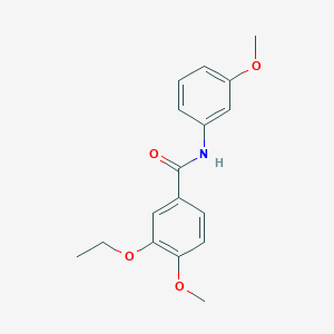 molecular formula C17H19NO4 B5832950 3-ethoxy-4-methoxy-N-(3-methoxyphenyl)benzamide 
