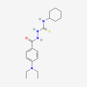 N-cyclohexyl-2-[4-(diethylamino)benzoyl]hydrazinecarbothioamide
