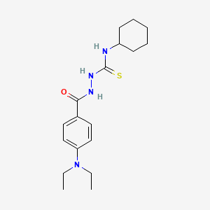 molecular formula C18H28N4OS B5832958 N-cyclohexyl-2-[4-(diethylamino)benzoyl]hydrazinecarbothioamide 