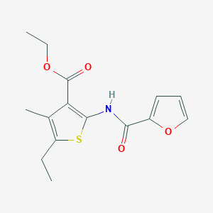 molecular formula C15H17NO4S B5832962 ethyl 5-ethyl-2-(2-furoylamino)-4-methyl-3-thiophenecarboxylate 