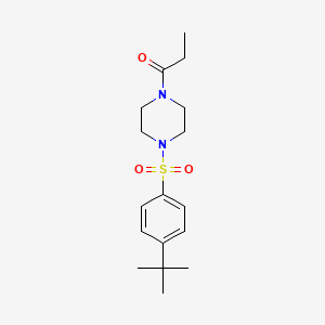 molecular formula C17H26N2O3S B5832970 1-[(4-tert-butylphenyl)sulfonyl]-4-propionylpiperazine 