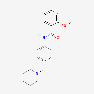 molecular formula C20H24N2O2 B5832983 2-methoxy-N-[4-(1-piperidinylmethyl)phenyl]benzamide 